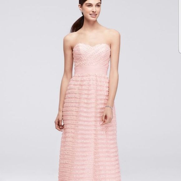 Strapless blush pink prom/bridesmaid dress - Picture 1 of 4